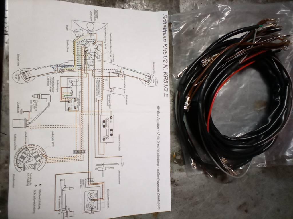 kabel1 Simson Schwalbe Kr51/ und Kr51/2  Kabelbaum
