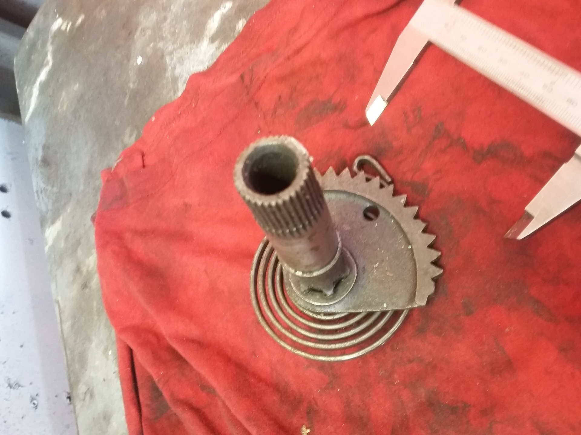 20170417_154545 Mz IWL rt 125 Kickstarterwelle Segment Feder Grobzahn